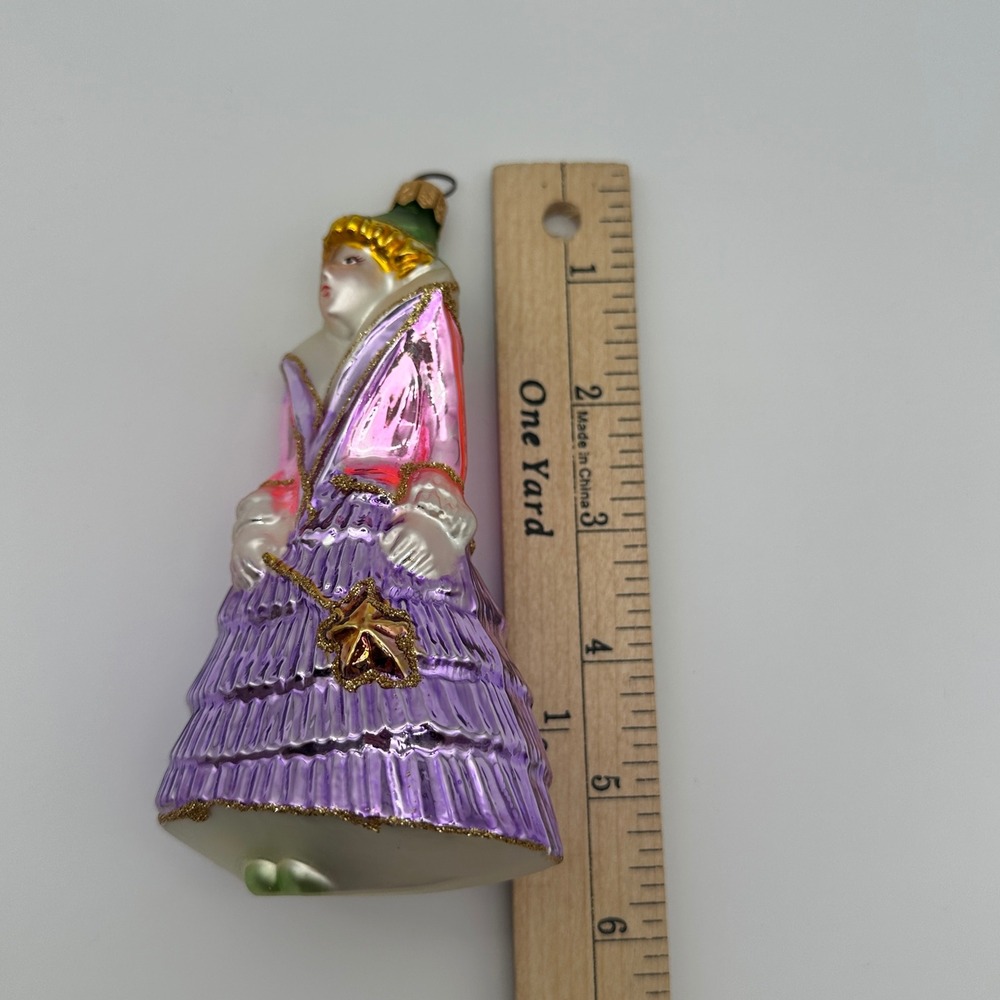 Vintage Blown Glass Cinderella Fairy Godmother Christmas Ornament Kurt Adler - Picture 11 of 11